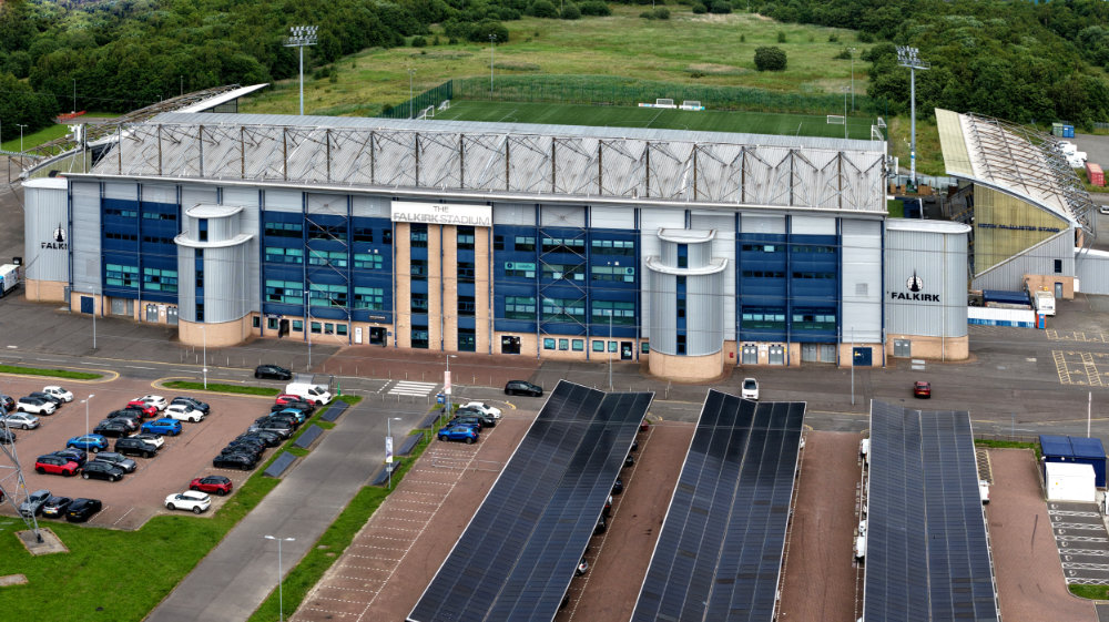 Falkirk Stadium, Falkirk Football Club, licensable aerial photograph