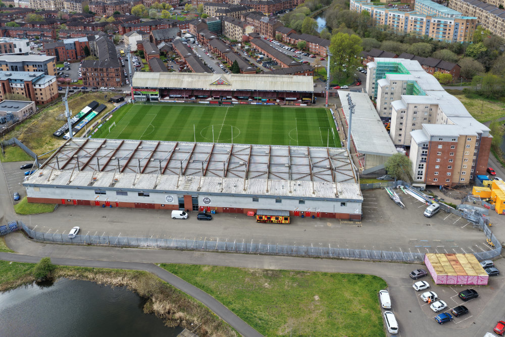 Firhill Stadium, Maryhill, Glasgow, aerial photograph