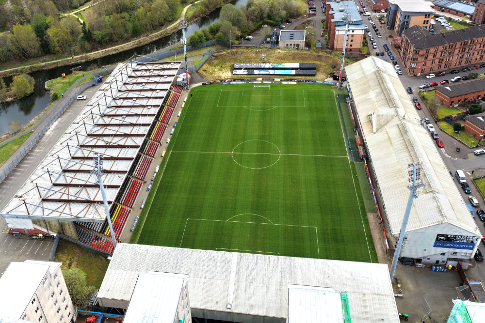 Firhill Stadium, Maryhill, Glasgow, aerial photograph