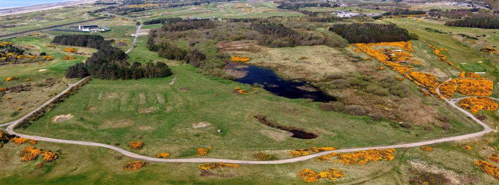 Gailes Marsh, Irvine, North Ayrshire, aerial photograph