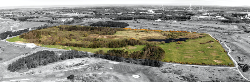 Gailes Marsh, Irvine, North Ayrshire, aerial photograph