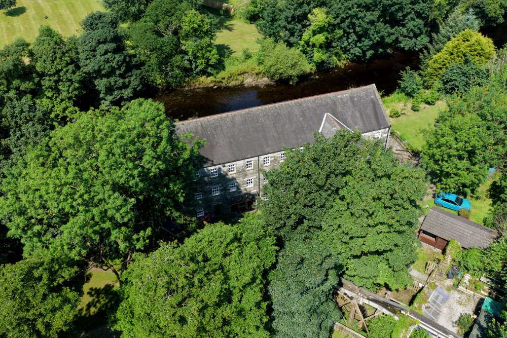 Gatehouse of Fleet Mill, Dumfries and Galloway, licensable aerial photograph