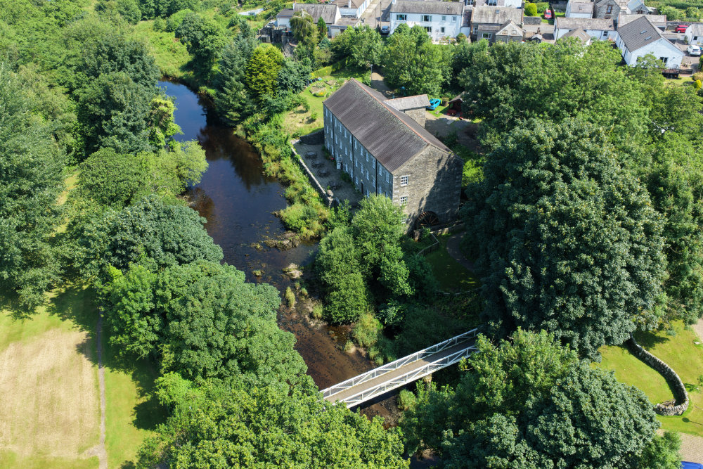 Gatehouse of Fleet Mill, Dumfries and Galloway, licensable aerial photograph
