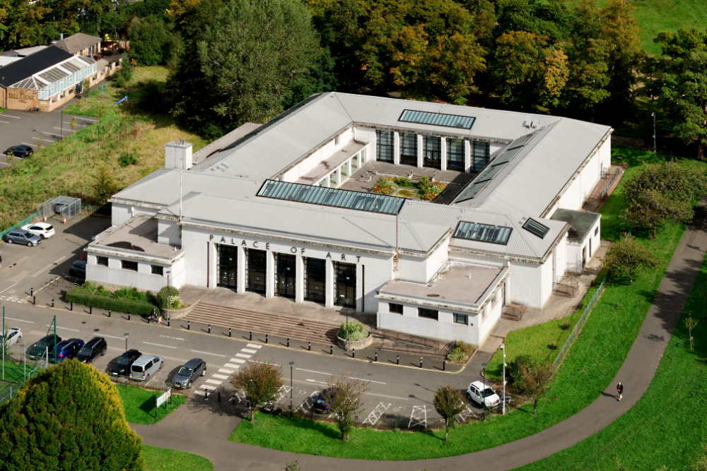 Palace of Art, Glasgow, aerial photograph