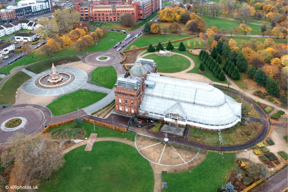 People's Palace, Glasgow Green, aerial photograph