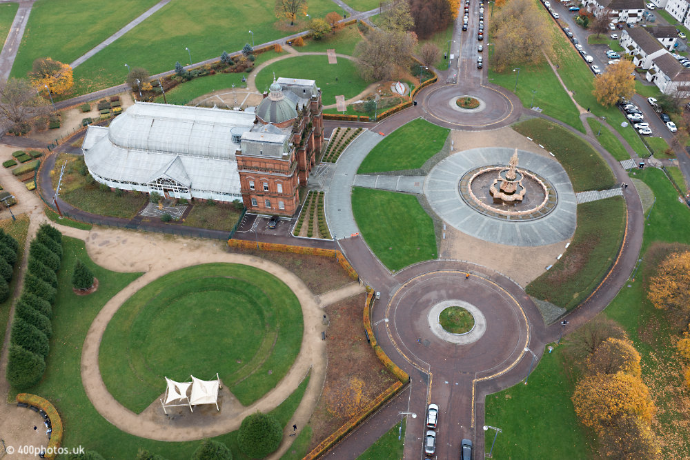 People's Palace, Glasgow Green, aerial photograph
