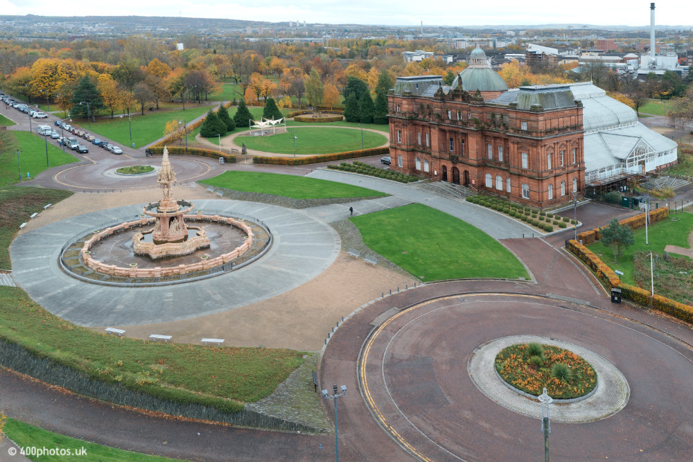 People's Palace, Glasgow Green, aerial photograph