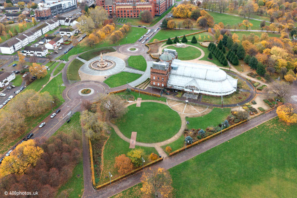 People's Palace, Glasgow Green, aerial photograph