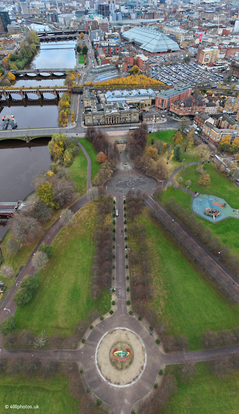 People's Palace, Glasgow Green, aerial photograph