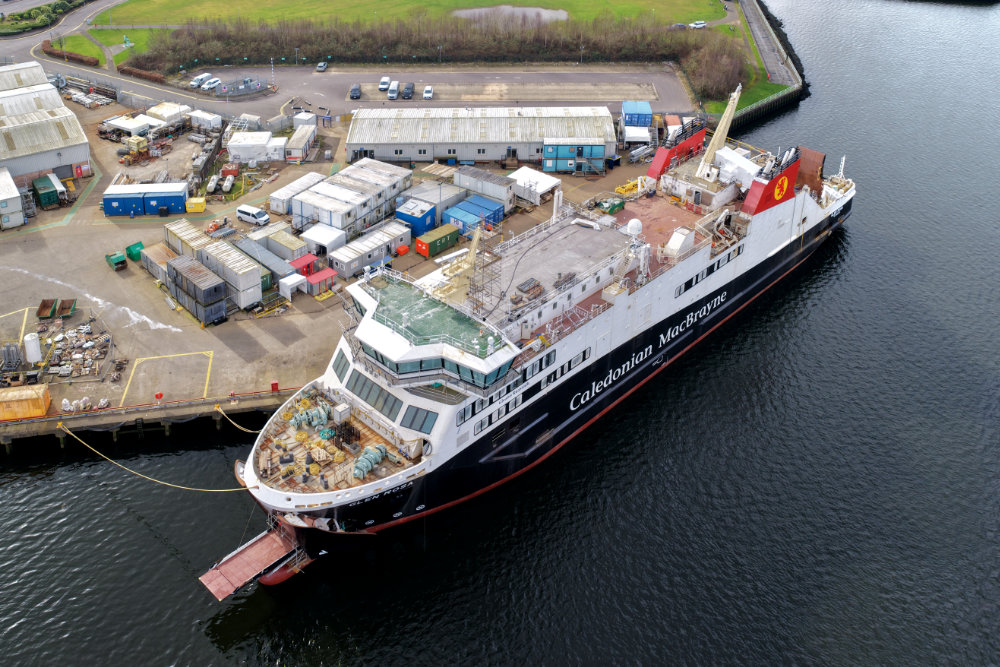 Glen Rosa ferry, Port Glasgow, aerial photograph