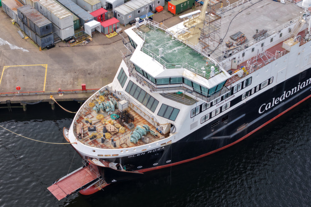 Glen Rosa ferry, Port Glasgow, aerial photograph