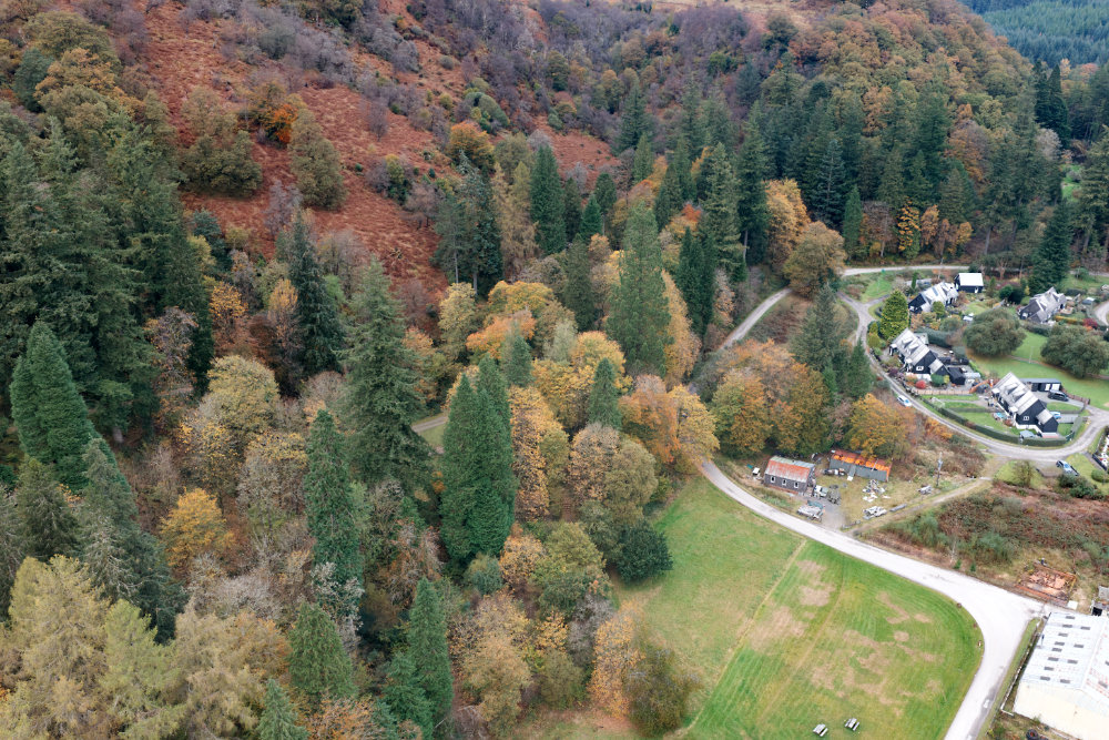 Glenbranter, Argyll & Bute, aerial photograph