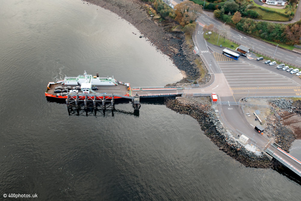 Gourock Ferry Terminal, McInroy's Point, Inverclyde, aerial photograph