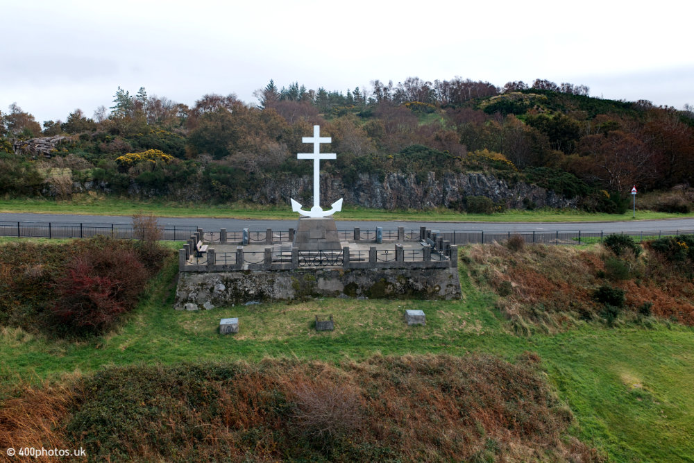 Free French Monument, Lyle Hill, Gourock, aerial photograph