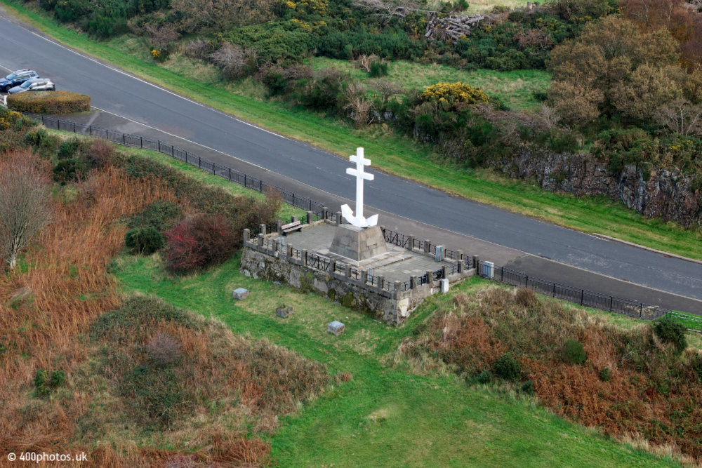 Free French Monument, Lyle Hill, Gourock, aerial photograph