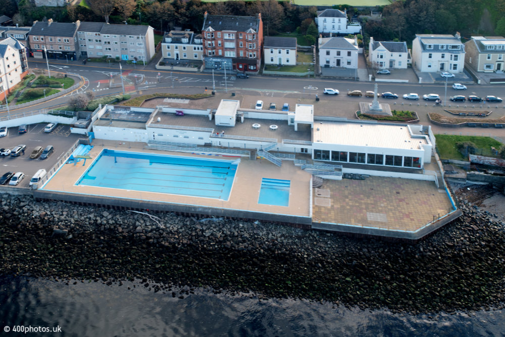 Gourock Outdoor Pool, Inverclyde, aerial photograph