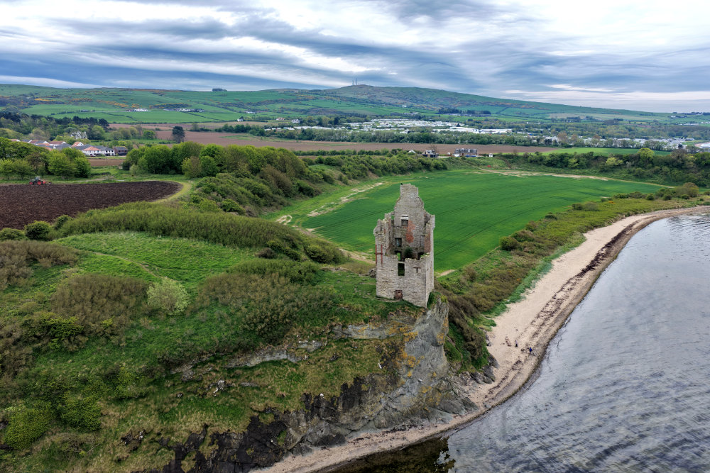 Greenan Castle, Doonfoot, Ayr, aerial photograph