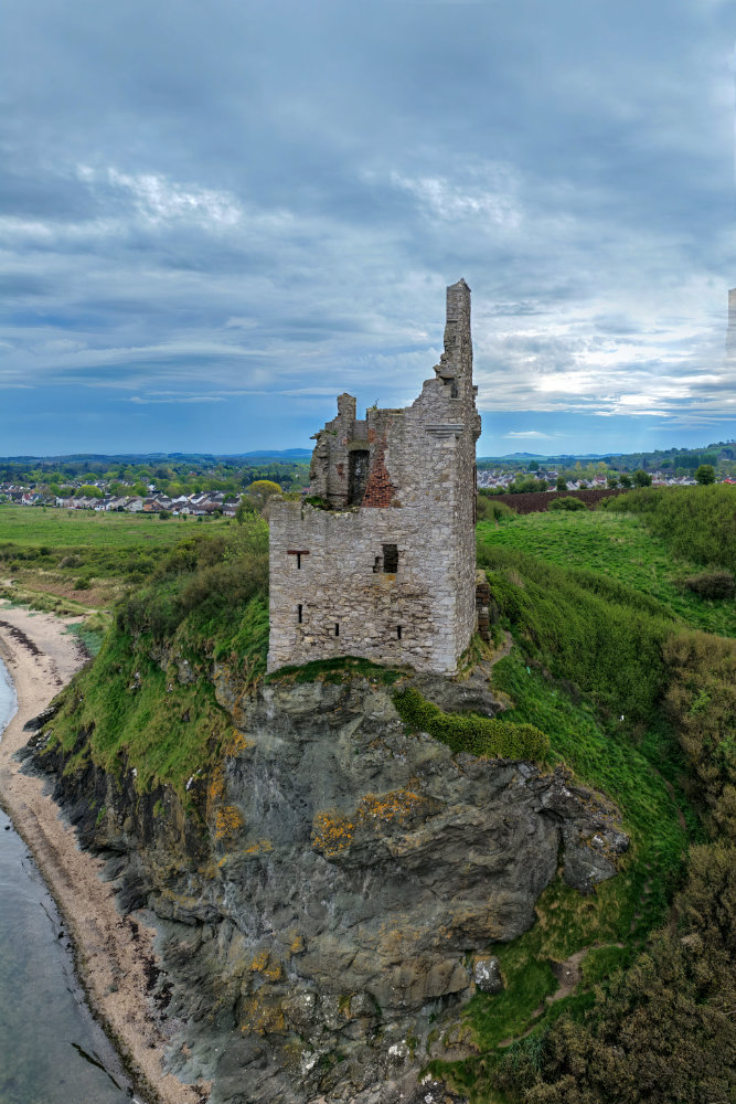 Greenan Castle, Doonfoot, Ayr, aerial photograph