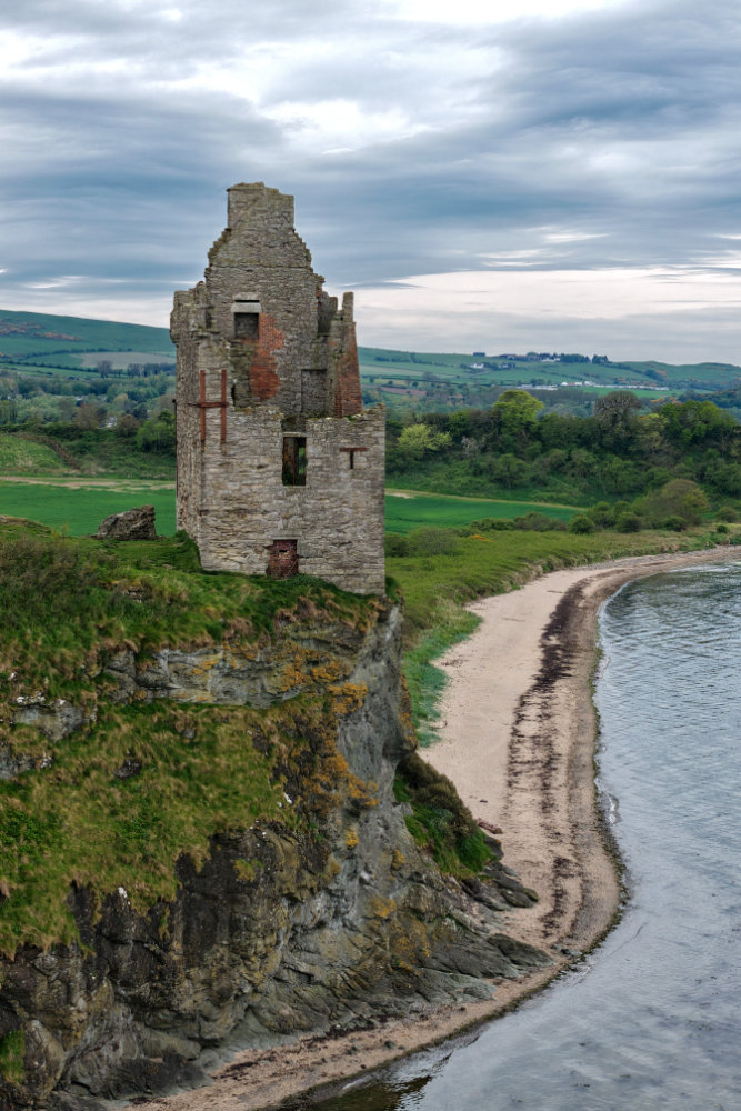 Greenan Castle, Doonfoot, Ayr, aerial photograph