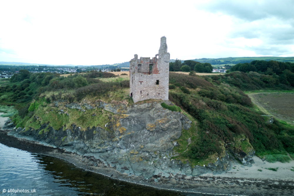 Greenan Castle, Doonfoot, Ayr, aerial photograph