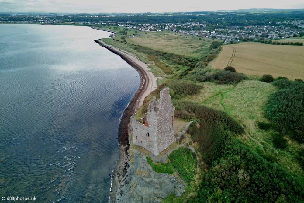 Greenan Castle, Doonfoot, Ayr, aerial photograph