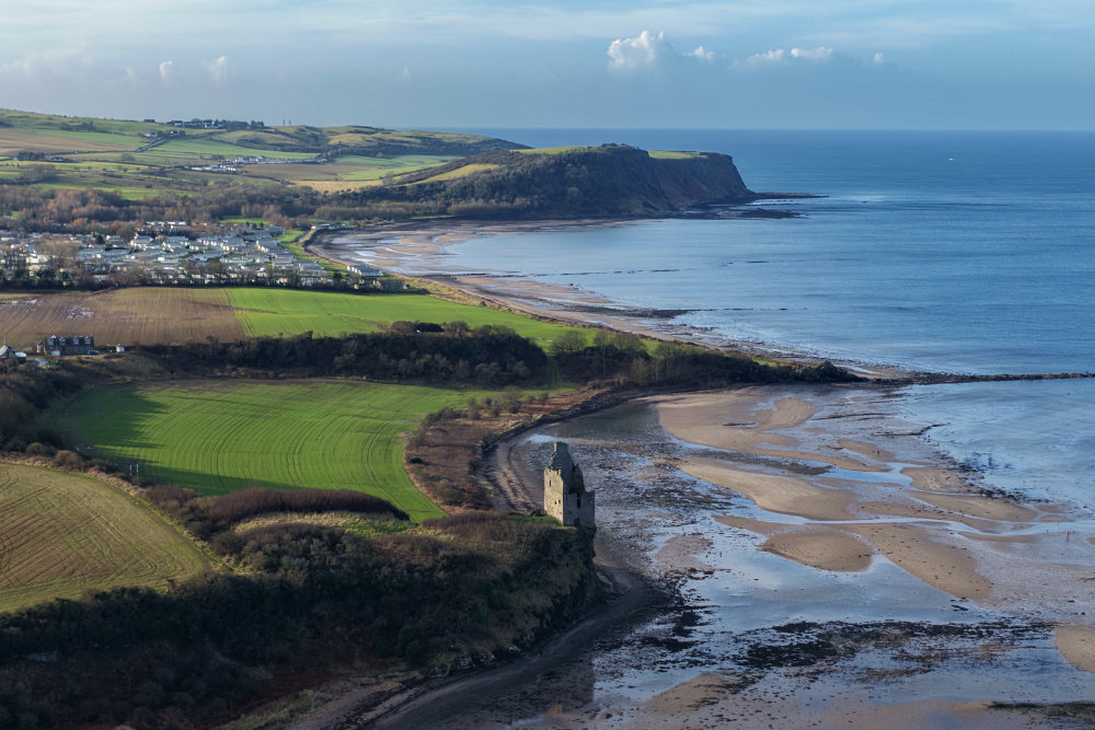 Greenan Castle, Doonfoot, Ayr, aerial photograph
