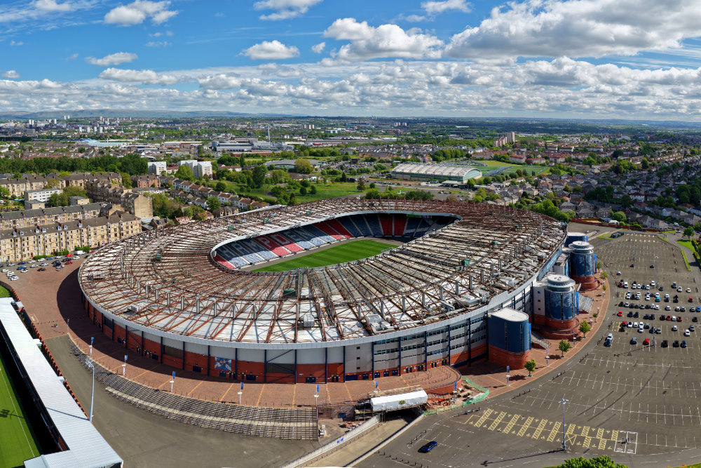 Hampden Park, Glasgow, licensable aerial photograph