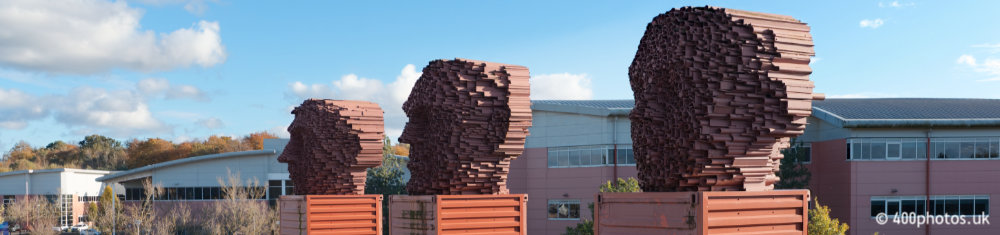 The Three Heids, Holytown by the M8, aerial photograph