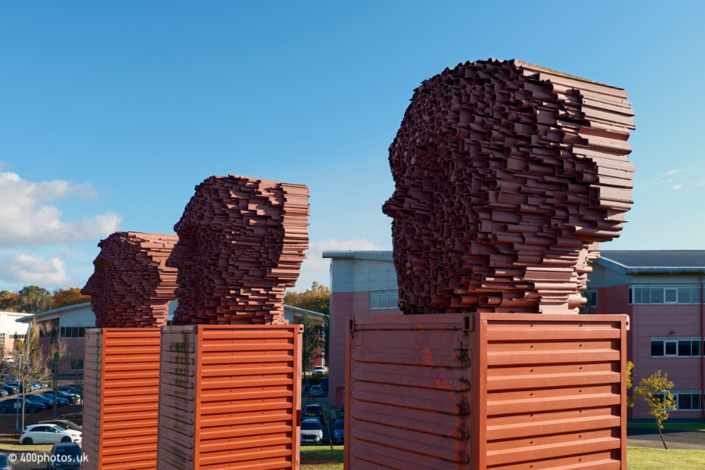 The Three Heids, Holytown by the M8, aerial photograph