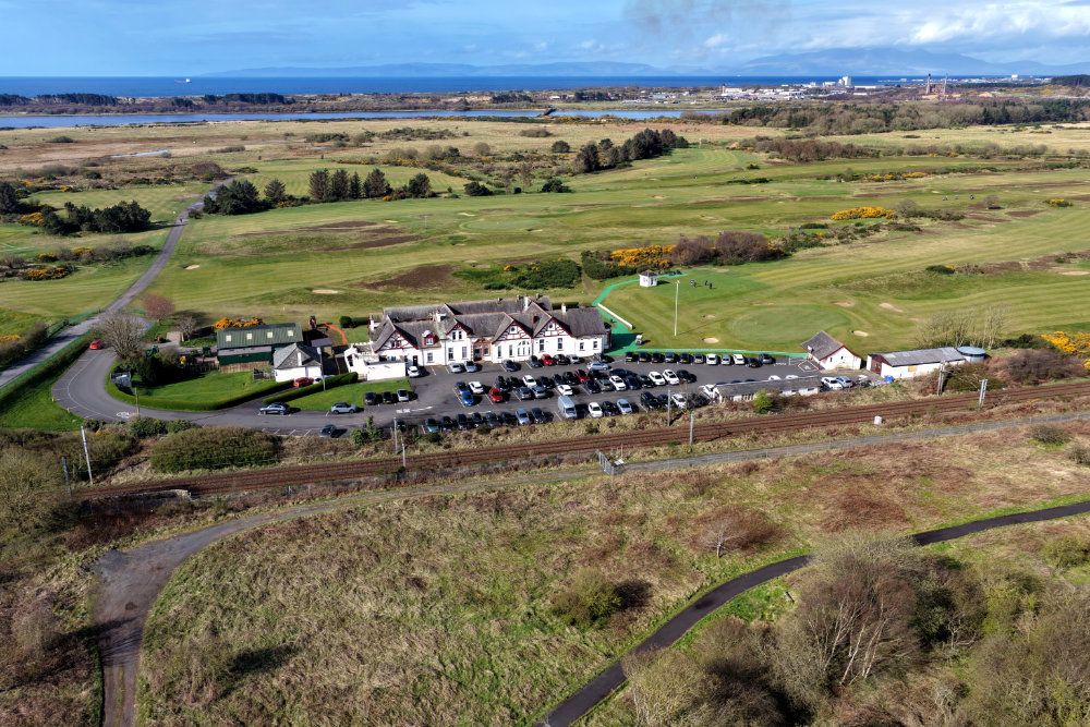 Irvine Golf Club, Bogside, Irvine, aerial photograph