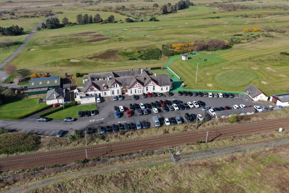 Irvine Golf Club, Bogside, Irvine, aerial photograph