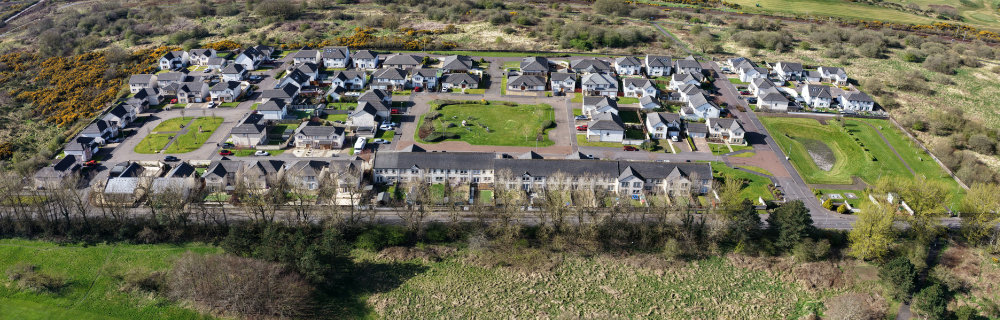 Irvine Ravenspark estate, Irvine, aerial photograph
