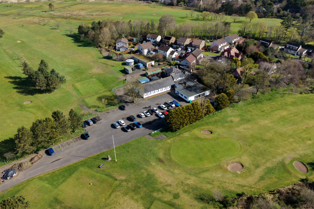 Irvine Ravenspark Golf Club, Irvine, aerial photograph