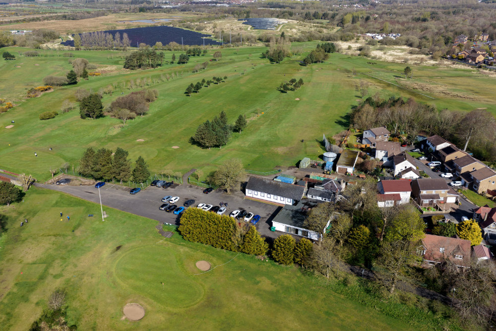 Irvine Ravenspark Golf Club, Irvine, aerial photograph