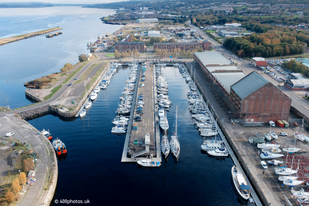 James Watt Marina, Greenock, aerial photograph