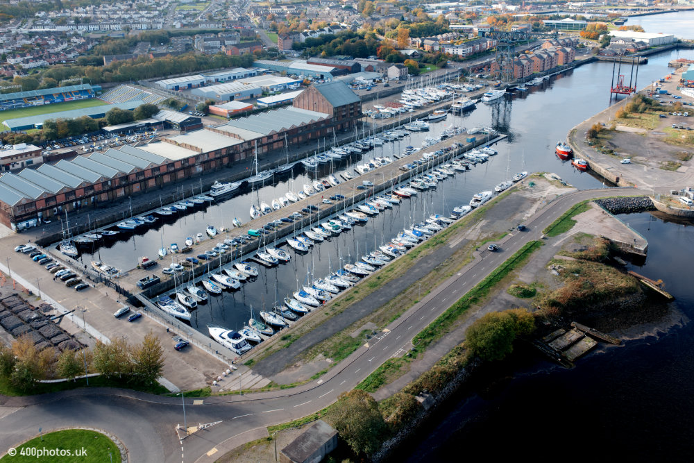 James Watt Marina, Greenock, aerial photograph