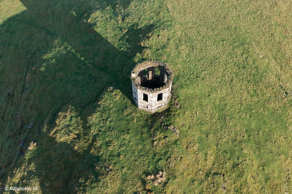 Kenmure Hill Temple, Howwood, Renfrewshire, aerial photograph