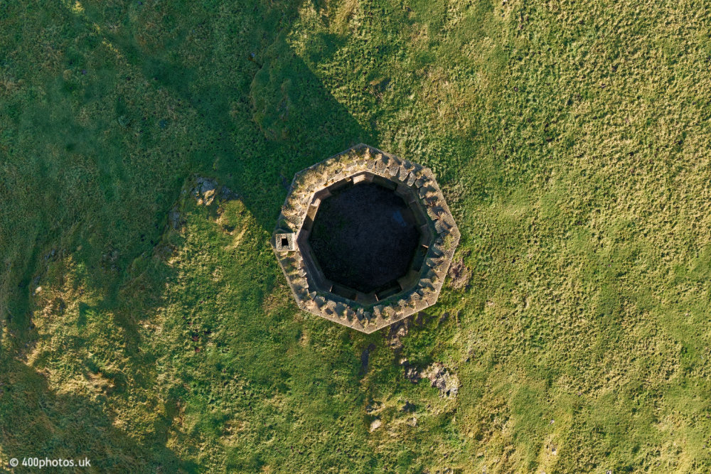 Kenmure Hill Temple, Howwood, Renfrewshire, aerial photograph