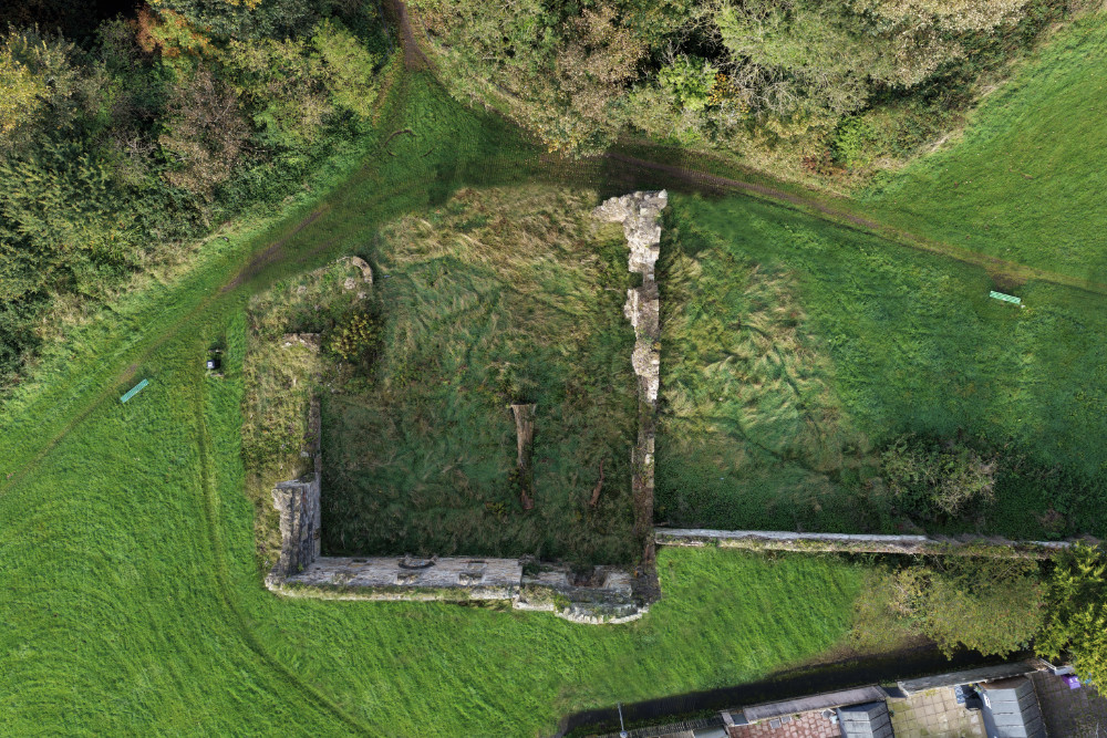 Kerelaw Castle, Stevenston, North Ayrshire, Scotland, licensable aerial photograph