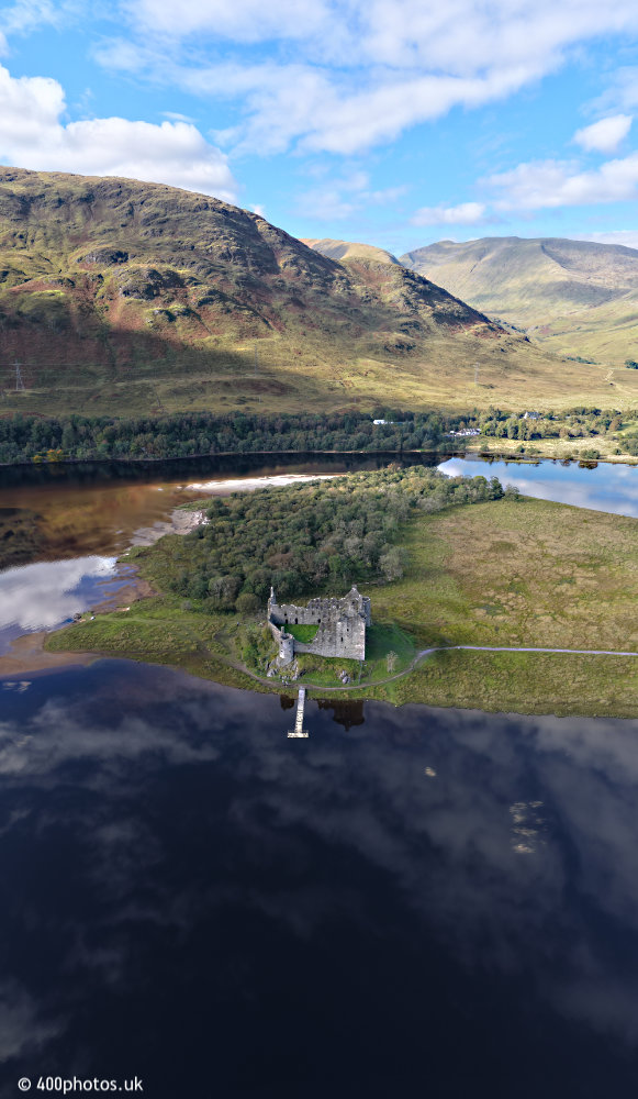 Kilchurn Castle, Dalmally, Argyll and Bute, aerial photograph