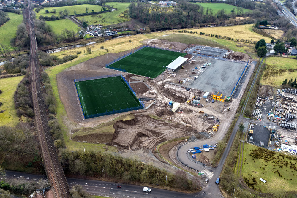 Billy Bowie Park, Kilmarnock, aerial photograph