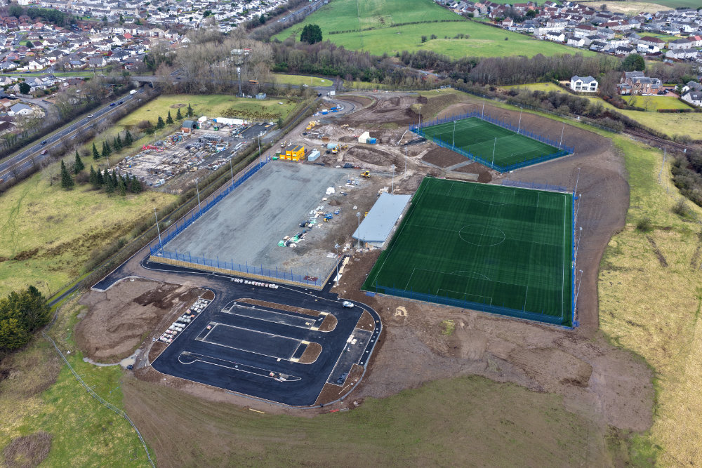 Billy Bowie Park, Kilmarnock, aerial photograph