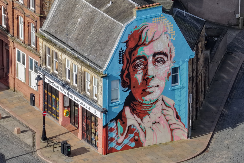 The Town Centre, Kilmarnock, East Ayrshire, aerial photograph