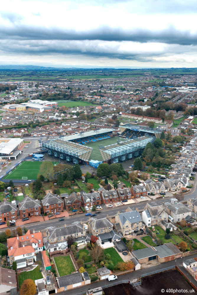 Rugby Park, Kilmarnock, aerial photograph