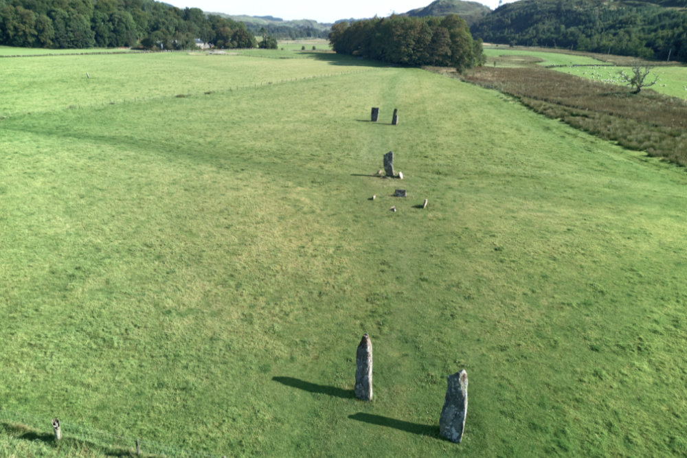 Kilmartin, Argyll, Standng Stones, Museum, aerial photograph