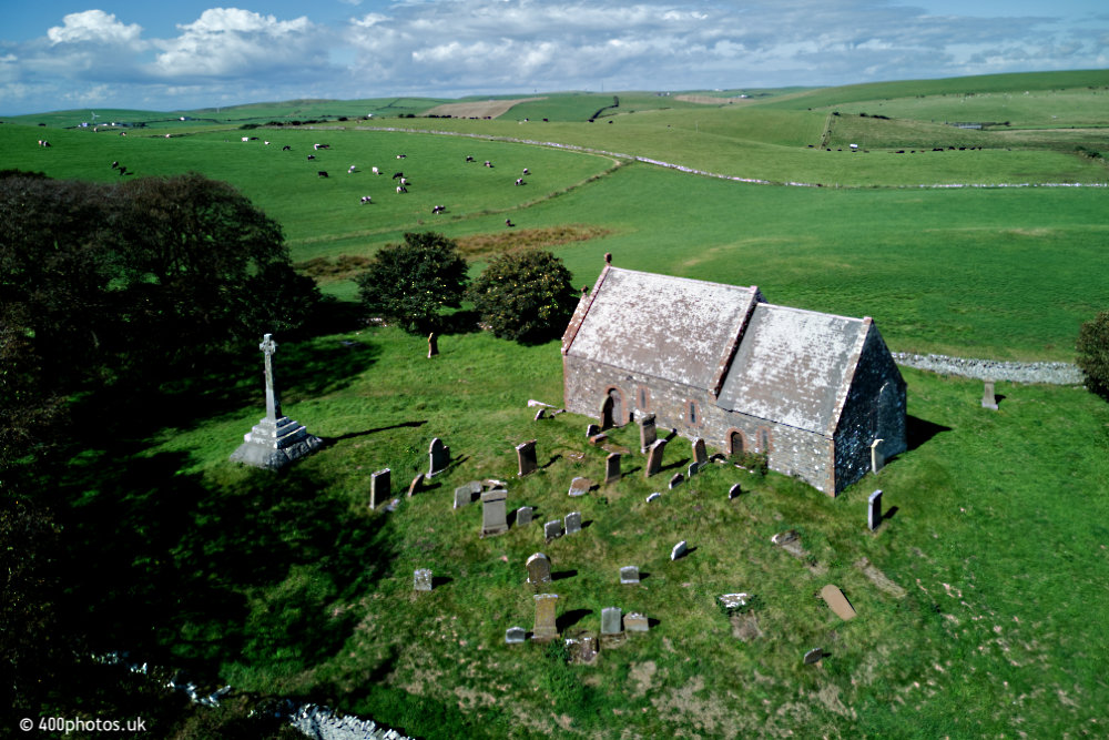 Kirkmadrine Church, Galloway, aerial photograph