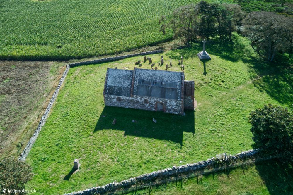 Kirkmadrine Church, Galloway, aerial photograph