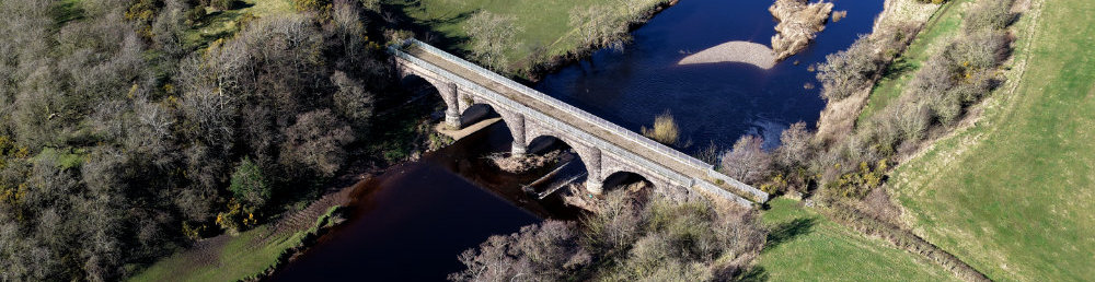 Laigh Milton Viaduct, Gatehead, Kilmarnock, aerial photograph