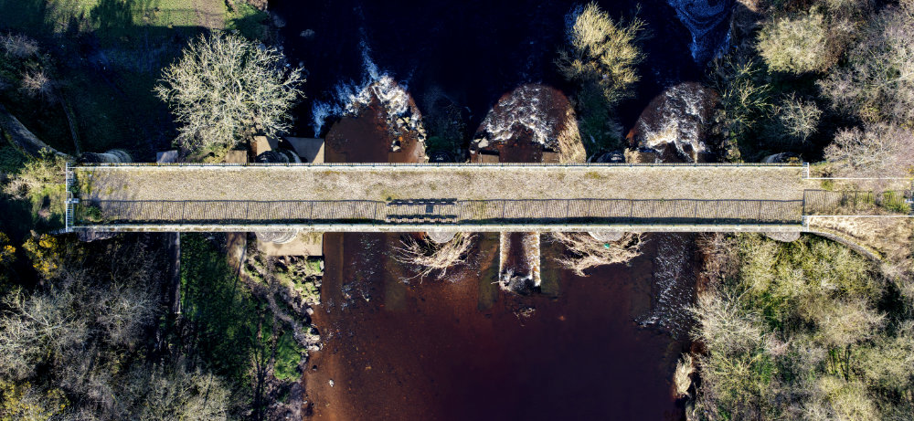 Laigh Milton Viaduct, Gatehead, Kilmarnock, aerial photograph
