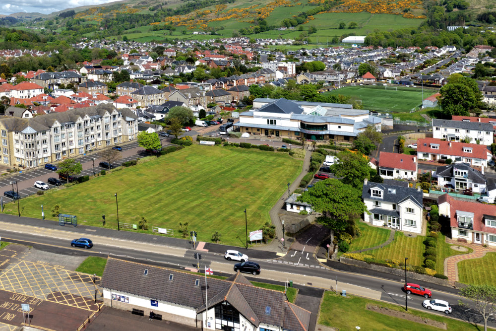 Vikingar!, Largs, Ayrshire, aerial photograph
